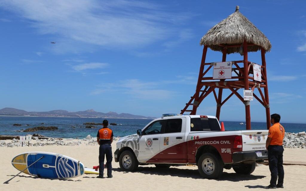 Tras inicio del Operativo Semana Santa Segura 2022 se mantienen guardias y vigilancia en carreteras y playas de Los Cabos.