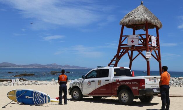 Tras inicio del Operativo Semana Santa Segura 2022 se mantienen guardias y vigilancia en carreteras y playas de Los Cabos.