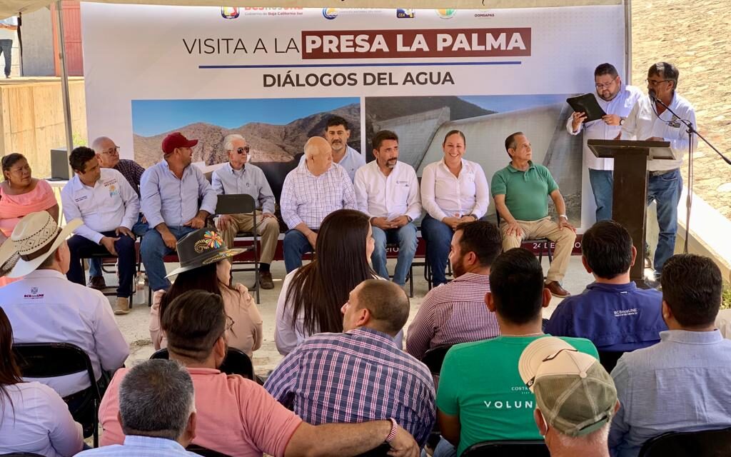 Desde la represa La Palma, el alcalde Oscar Leggs reafirma su compromiso de dotar de agua potable 24/7 a las familias de Los Cabos